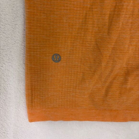 Lululemon Orange Men’s Workout Short Sleeve Top Size Medium - Picture 8 of 10